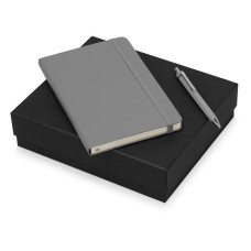 Подарочный набор Moleskine Hemingway с блокнотом А5 и ручкой, серый Подарочный набор Moleskine Hemingway с блокнотом А5 и ручкой, серый