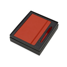 Подарочный набор Vision Pro soft-touch с ручкой и блокнотом А5, красный Подарочный набор Vision Pro soft-touch с ручкой и блокнотом А5, красный