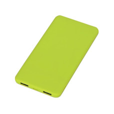 Портативное зарядное устройство «Reserve» с USB Type-C, 5000 mAh, зеленое яблоко