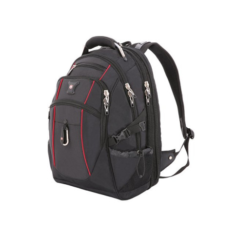 Рюкзак SWISSGEAR, 15”, полиэстер 900D/М2 добби, 34x23x48 см, 38 л, черный/красный