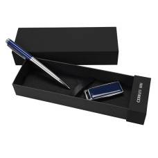 Набор Cerruti 1881: ручка шариковая, флеш-карта USB 2.0 на 2 Гб «Zoom Blue»