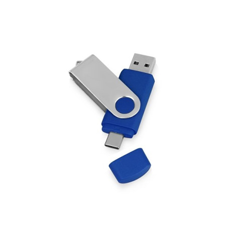 USB3.0/USB Type-C флешка на 16 Гб «Квебек C», синий