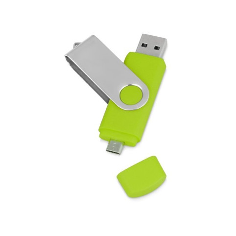USB/micro USB-флешка 2.0 на 16 Гб «Квебек OTG», зеленое яблоко
