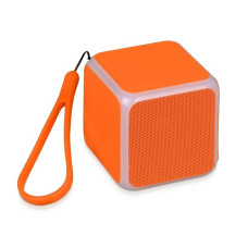 Портативная колонка «Cube» с подсветкой, оранжевый