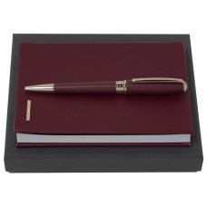 Подарочный набор Essential Lady Burgundy: блокнот А6, ручка шариковая. Hugo Boss Подарочный набор Essential Lady Burgundy: блокнот А6, ручка шариковая. Hugo Boss