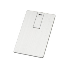 Флеш-карта USB 2.0 64 Gb в виде металлической карты 