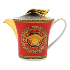 Чайник Versace «Medusa», красный/золотистый
